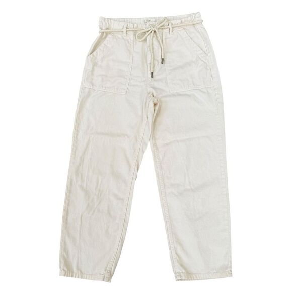 Maje Piano Straight-Leg Jeans in ecru 100% cotton size 38/6US - Picture 3 of 10